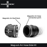 Maglock Magnetic Forced Air Helmet Connector with Safe Quick Connect and Detach for Professional & Hobby Racers